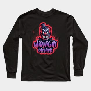 Clown Midnight Carnival Gamer Halloween Scary Long Sleeve T-Shirt